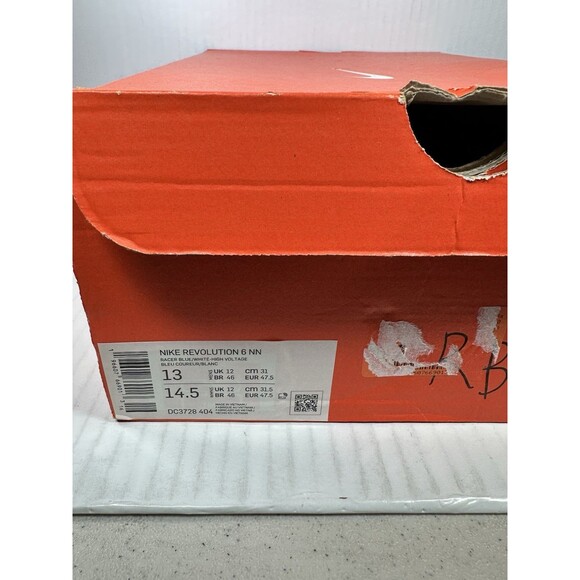 Size 13 Nike Revolution 6 NN Men Racer Blue White Shoe Sneaker DC3728-401 NEW - Picture 8 of 8